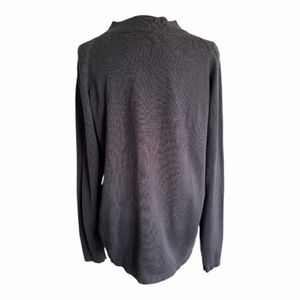 Vintage Yarnworks Sweater Tall Black Mock Turtleneck L 14T-16T